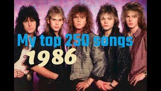 My top 250 of 1986 songs [upl. by Aisauqal]