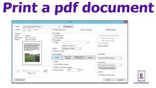 How to print a pdf document in Foxit PhantomPDF [upl. by Anneuq]