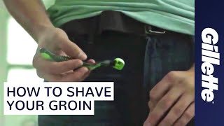 Male Grooming How to Shave Your Groin  Gillette Manscaping [upl. by Millar]