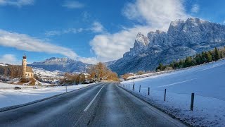 CASTELROTTO South Tyrol scenic drive in WINTER  Italy [upl. by Nylrehc75]