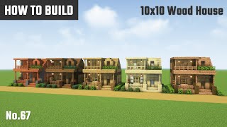 マイクラ建築：単一種類の木のみを使ったサバイバル拠点として使える家の作り方。10x10ブロックで簡単に。No67【Minecraft】 [upl. by Nageet]