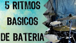 CLASES DE BATERIA 5 Ritmos Básicos Para Principiantes [upl. by Onra]