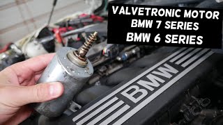 BMW E63 E64 E65 E66 VALVETRONIC MOTOR REPLACEMENT REMOVAL LOCATION [upl. by Eicnan]