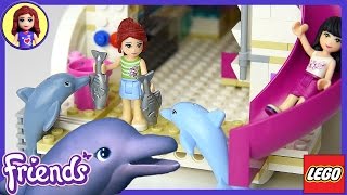 Lego Friends Dolphin Cruiser Set Build Review Play  Kids Toys [upl. by Inoek]