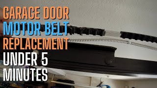 Garage Door Motor Belt Replacement  UNDER 5 Minutes [upl. by Arakahs]