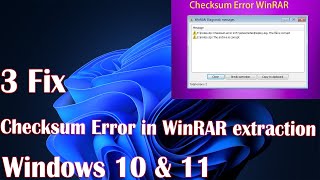 How to Fix Checksum Errors in WinRAR Extraction [upl. by Anaya644]