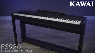 Kawai ES920 Portable Digital Piano Introduction  ES Series Portables [upl. by Eniarol240]