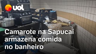 Comida no banheiro veja vídeo do camarote no Rio que foi interditado pelo MP [upl. by Myke]