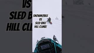 Polaris 9R vs Timbersled Sled Bike Hill climb snowmobile [upl. by Alpheus]