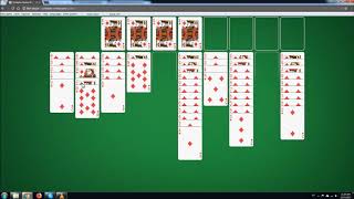 Spider Solitaire  a no commentary walkthrough [upl. by Elbring]