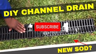 DIY DRAINAGE SYSTEM l How to Install  Waterform System  New Sod  Better Landscape Drainage [upl. by Ocana]