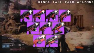 Destiny Taken King All Kings Fall Raid Weapons Harrowed Weapons [upl. by Noirred]