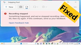 FixedVideo recording stopped in snipping tool on Windows 11 [upl. by Arikahc719]