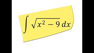 Integral of sqrtx29 using trigonometric substitution [upl. by Borchers541]