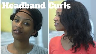 Headband Curls on SemiStraight Natural Hair [upl. by Rawden]