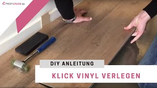 Klick Vinyl verlegen  SchrittfürSchritt Anleitung [upl. by Noemis]