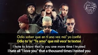 Te Bote Remix  Lyrics English  Spanish [upl. by Nirahs]