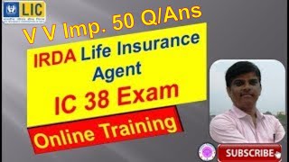 IC38 HOW TO PASS AN IRDA IC 38 EXAM 2025  Life Insurance Agent Exam Online Training  MOCK TEST 5 [upl. by Nnyrat]