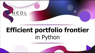 Efficient portfolio frontier in Python [upl. by Ettesyl]