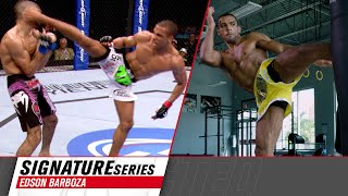 Edson Barboza Breaks Down His Signature Striking Ability [upl. by Delmar355]