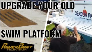 Massive swim platform upgrade from rotten to aluminum  My Boat  but not really a DIY [upl. by Runck]