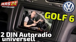 VW Golf 6 DoppelDIN Autoradio einbauen  ARS24 [upl. by Desdamonna681]