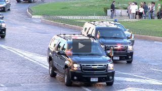 Trump a Roma piazza Venezia blindata disagi alla circolazione [upl. by Bois]