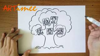 How to Draw a Family Tree Step by Step [upl. by Newberry948]