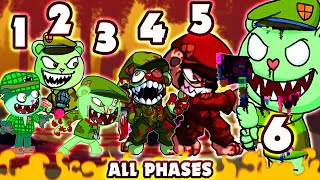 FNF Flippy ALL PHASES  Flippy VS Flaky  Pibby Fliqpy Happy Tree Friends [upl. by Caralie]