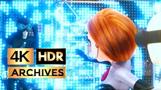 Incredibles 2  Elastigirl Tracks and Battles Screenslaver  HDR  4K  51 [upl. by Zena]