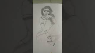 Girl pencil drawing How to make a girl drawing with pencil youtube sonalarts [upl. by Nrubua]