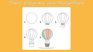 Come Disegnare una Mongolfiera  Tutorial [upl. by Magbie]