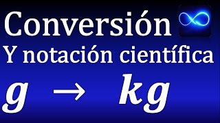 Convertir y expresar como notación científica gramos a kilogramos Ejemplo 1 [upl. by Grube]