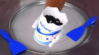 ASMR  McFlurry Ice Cream Rolls  creamy Sound Satisfaction  oddly satisfying ASMR for Ears amp Eyes [upl. by Atilol789]