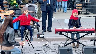 3yearold joins singing Mary Did You Know [upl. by Yellac]