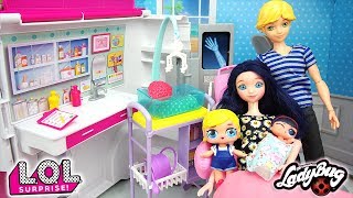 Miraculous LOL Family Surprise have 2nd Baby Marinette amp Adrien Agreste Barbie Ambulance [upl. by Davies]