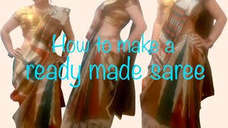 DIY Ready to wear saree  tutorial [upl. by Adimra]