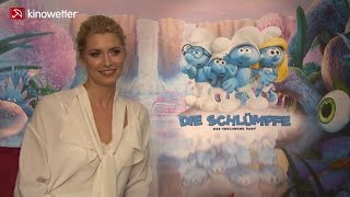 Interview Lena Gercke SMURFS THE LOST VILLAGE [upl. by Aryc]