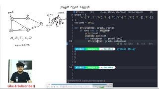 74 Depth First SearchDFS in Python  Data Structures in Python [upl. by Rush]