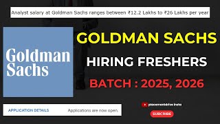 2025 Summer Internship or FullTime Analyst Role at Goldman Sachs  Application Tips amp Eligibility [upl. by Lecram469]