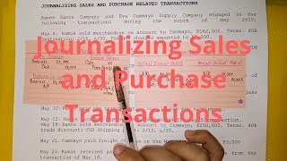 Basic Accounting  Journalizing Sales and Purchase Transactions Part 1 [upl. by Igic]