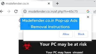 How to Remove Msdefendercoin Phishing Ads [upl. by Wallis777]