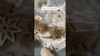 Easy Christmas DIY Antiqued Star Garland ✨ christmasdiy christmasdecor christmasdecorating [upl. by Aihtenak]