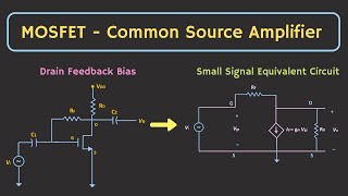 MOSFET Common Source Amplifier  Small Signal Analysis  Drain Feedback Bias [upl. by Ahsieat]