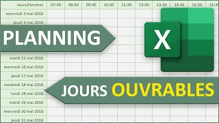 Planning Excel des jours ouvrables excluant les congés [upl. by Aronoh]