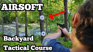 Airsoft Backyard Tactical Course  Elite Force Walther PPQ Spring Powered 6mm BB Pistol Airsoft Gun [upl. by Anayhd]