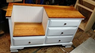 DIY how to convert dresser to a bench thingy [upl. by Imotas]