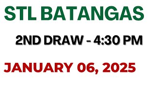 STL batangas draw result today live 430 PM  January 06 2025 430 PM draw [upl. by Ajoop74]