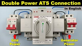 Double Power Auto Change Over Switch Proper Connection  English Video  TheElectricalGuy​ [upl. by Waldemar]