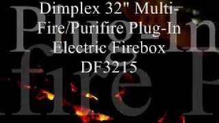 Dimplex 32quot MultiFirePurifire PlugIn Electric Firebox Fireplace  DF3215  Heats 400 sqft [upl. by Laughry]